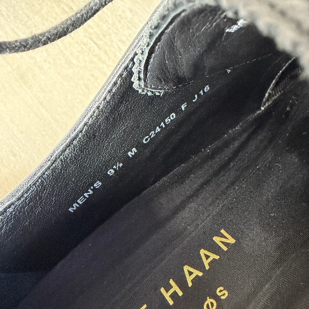 Cole Haan Grand.Os Men's Shoes Black Leather Wingtip Oxford Shoes Size 9.5M